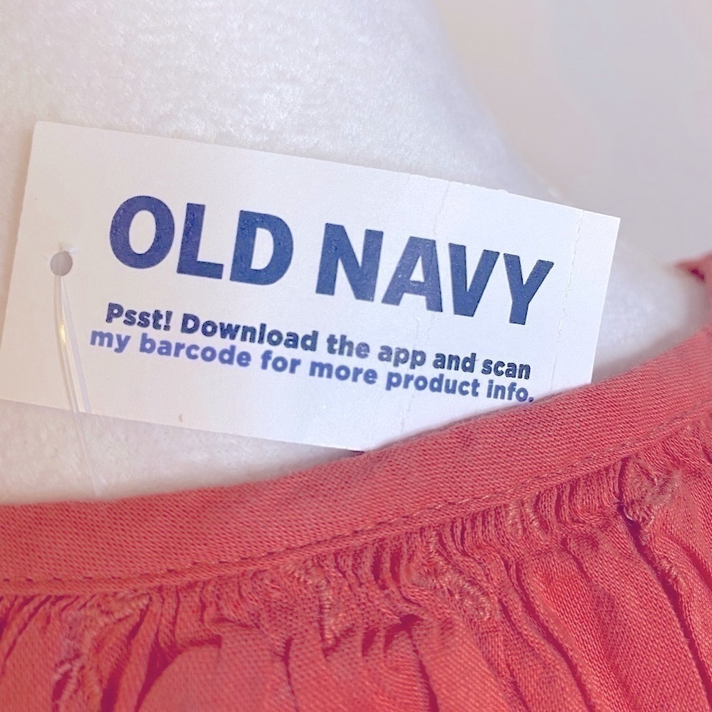 NWT Old Navy Embroidered BoHo Peasant Blouse Apricot Size X-Small - Picture 6 of 10